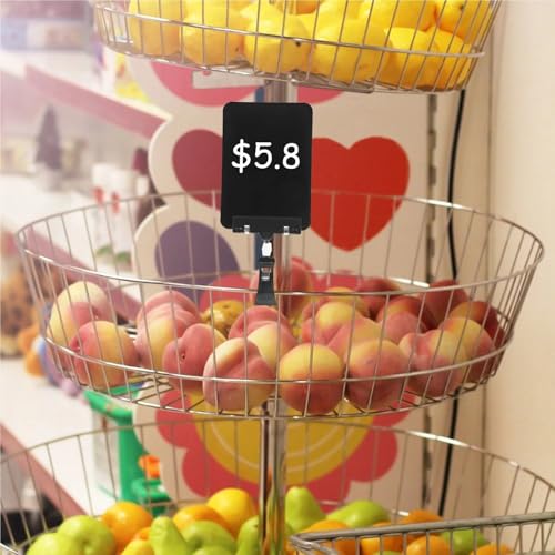 Sign holder, Reusable Erasable Chalkboard Price Tags 50pcs A6 Label Holders for Supermarket Retail Shelves Store Display Fruit Shop Merchandise