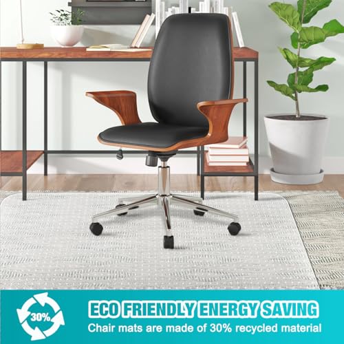 Office Chair Mat for Carpet, 2 Pack, 47'' x 59'' Clear Floor Mat for Carpeted Floors, Thick and Sturdy Carpet Protector with Grips, Easy Glide and Flat Without Curling., Transparent