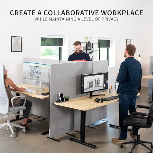 VIVO Gray Freestanding 72 x 56 in Privacy Panel, PP-3-S072G