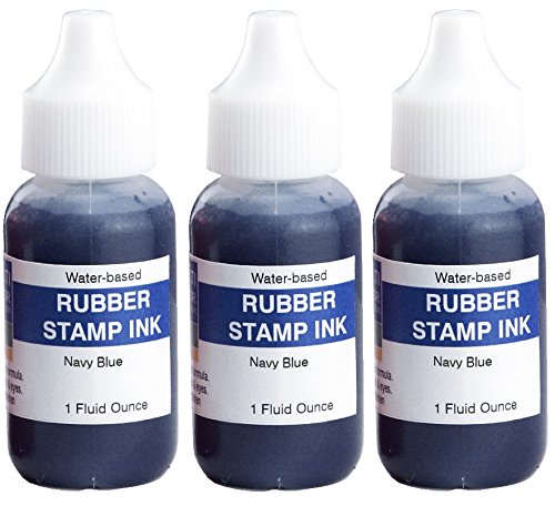 Uimprint Extra Large 8'' x 12'' Industrial Rubber Stamp Ink Pad in Metal Case, Navy Blue Stamp Pad