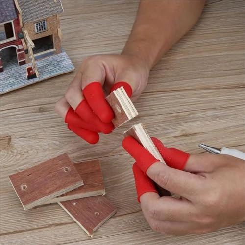 Rubber Finger Tips Protectors 60pcs Rubber Finger Tips Office Silicone Sleeve for Cooking Heat Resistant Finger Caps Kitchen Tools Finger Protector Fingers Cover(Green)