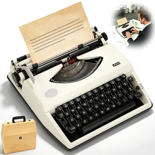 JAFANAWATAD Manual Typewriter, 1980s Vintage Mechanical with Black Ribbon