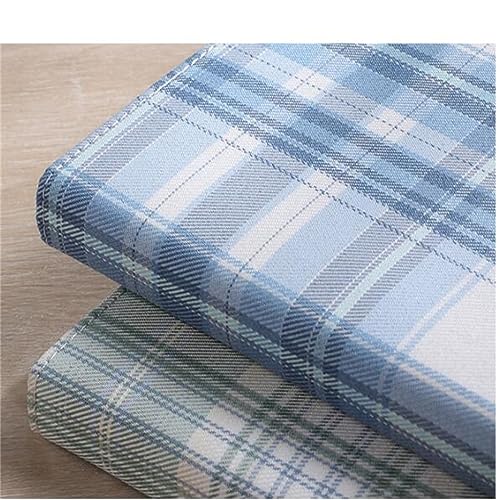 ASWRTYJO A6 Student Notebook Cloth Plaid Cover Handbook Set Of 5