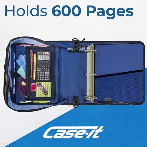 Case-it School Zipper Binder | 3" O-Rings | 600-Sheet | D-146 Desert Night