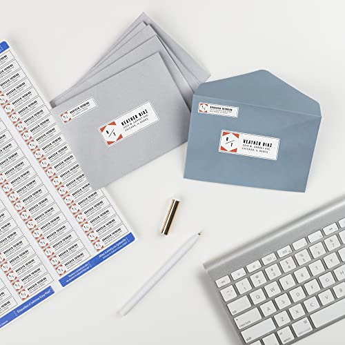Avery Printable Return Address Labels with Sure Feed, 0.5" x 1.75", White, 20,000 Blank Mailing Labels (05967)
