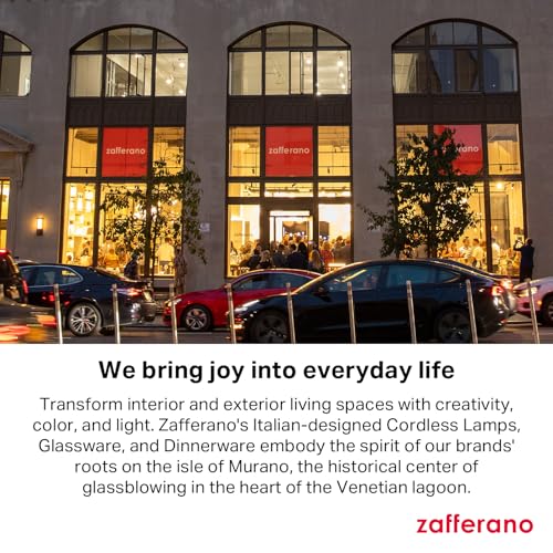 Zafferano, Poldina Pro Lamp, Rechargeable Cordless Table Lamp with Touch Controls, Suitable for Indoor and Outdoor, Dimmer, 2200-3000 K, Height 14.9 Inches, Sand Color