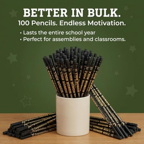 Anderson's, Congratulations Honor Roll Pencils, Set of 100, School Pencils, Student Awards, Recognition