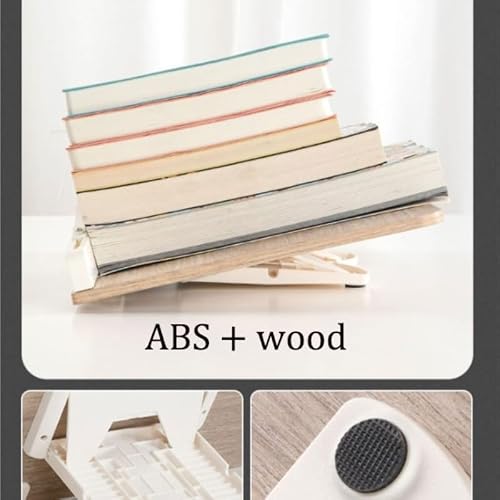 Log Book Stand ABS Reading Rack Wood Holder
