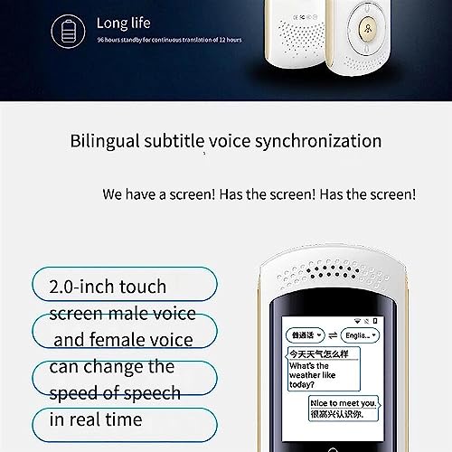 EliteBloom Language Translating Device, Lightweight Portable Scanning Translator, Languages P Translator, Portable Foreign Language Real Time Way Translations,