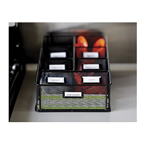 Safco 3293BL Onyx Mesh Break Room Supplies Organizer, Black
