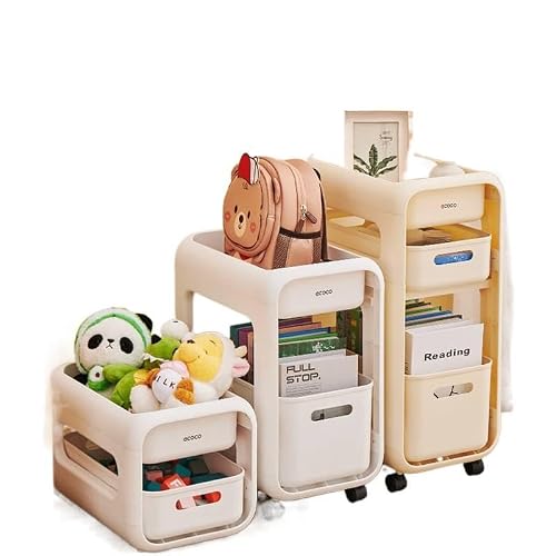 HLDMXJZLL Bookshelf Storage Rack Movable Small Cart Book Storage Rack Home Multi-Layer Under-Desk Student Bag Storage Rolling Cabinet