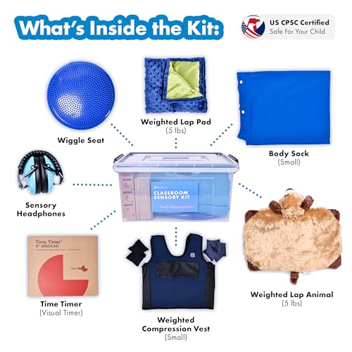 Harkla Classroom Sensory Kit for Kids - Ages 4 to 6 (Pre & Kindergarten)
