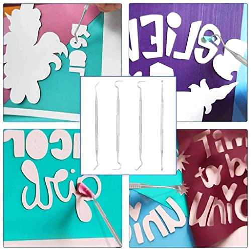 XDSRFVW 38PCS Set Craft Vinyl Weeding Tools Basic Tool Kit for Silhouettes Cameos Lettering DIY Handmade