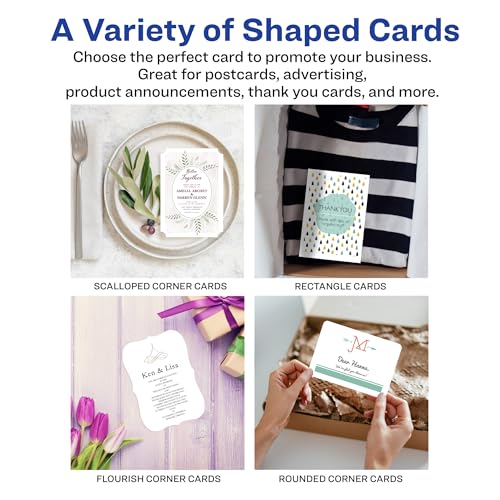 Avery Printable Postcards with Sure Feed Technology, 4" x 6", White, 2 Packs, 100 Cards per Pack, 200 Blank Postcards for Laser Printers Total (15389)