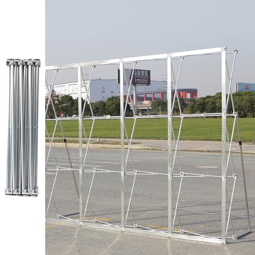 YDBMY Collapsible Pop Up Display Stand, Heavy Duty Trade Show Booth, Portable Tension Fabric Backdrop Rack for Outdoor Events