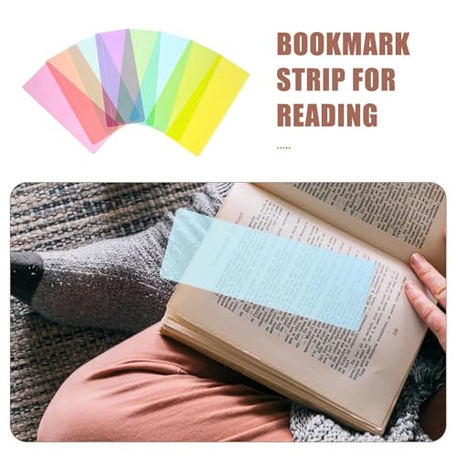 Guided Reading Strips 200 PCS Horizontal Bookmark Strips Assorted Colors Reading Guide Tracking Tool for Students
