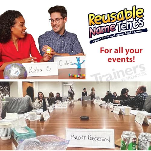 Trainers Warehouse Standard Size (11"x 4") Set of Reusable Dry-Erase Tents