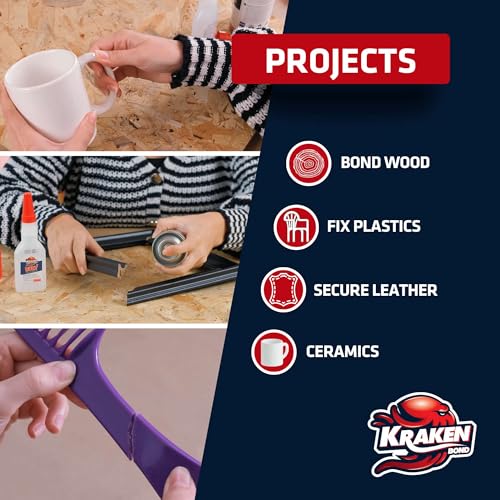 Kraken Bond Wow! CA Glue (24x3.50 oz) with Spray Adhesive Activator (24x13.50 fl oz) - Cyanoacrylate, with Activator, Fast CA Glue for Woodworking, Crazy & Craft - 24 Pack