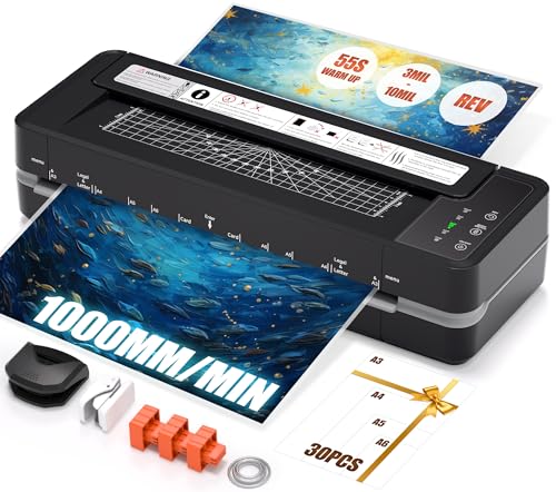 Chilino 13inch Heavy-Duty 4-Roller 11x17 Laminator Machine, 1000mm/min