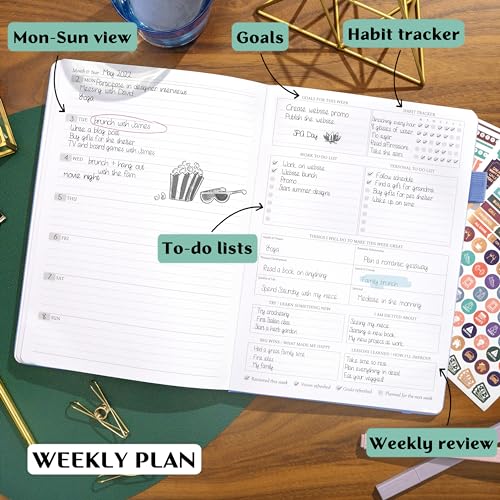Legend Planner PRO Weekly & Monthly, Large Undated, 7”x10”, Periwinkle