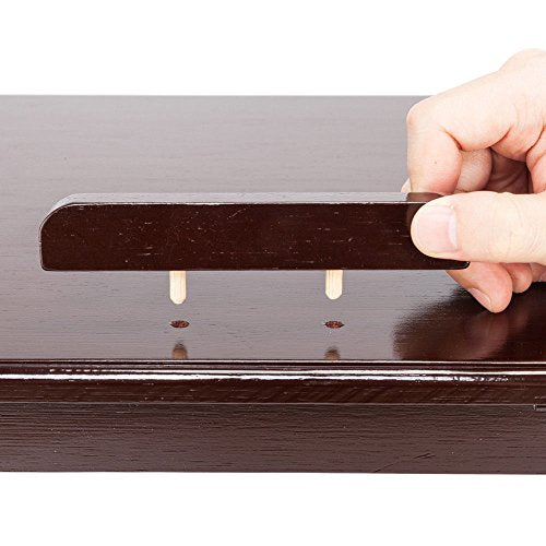 Bamboo Lap Desk Breakfast Serving Tray Laptop Cup Stand Folding Adjustable Height Side Drawer Storage More Space Table Top Book Laptop Notebook Retro Plain Design Home Office Utility Study Room Bed