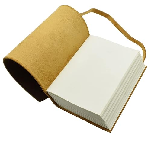 YQBUER Mini Handmade 100% Genuine Leather Notebook 8.5 * 11CM 140 Sheets Cowhide Diary Journal Sketchbook Planner Travel Office School (Color : A, Size : 105 * 130mm)