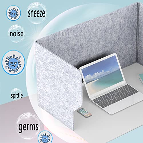 Folding Portable Desk Privacy Panel Reduces Noise And Visual Distractions, Freestanding Privacy Panel Acoustic Partition, For Offices Schools Libraries 2pc Noise Reduction Desk Barrier ( Color : GRAYS