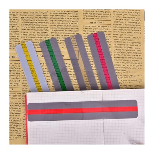 Reading Guid Strip 100 Pcs Reading Guide Strip Fluorescent Color Overlay Bookmark Aids for Reading Tools for Students(Yellow)