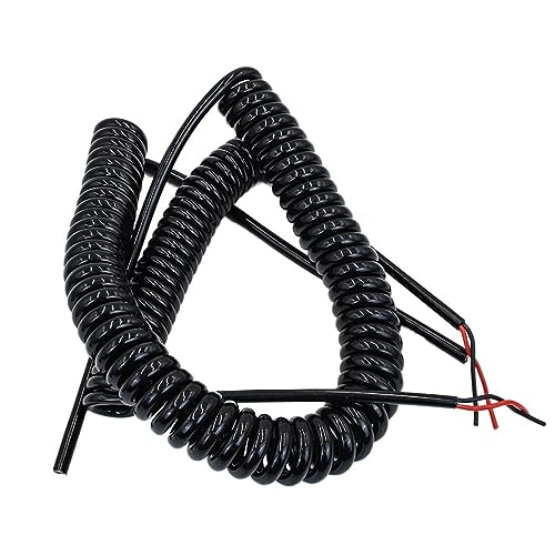 1.2M Coiled Mains Flex Curly Spring Cord Retractable Tensile Cable