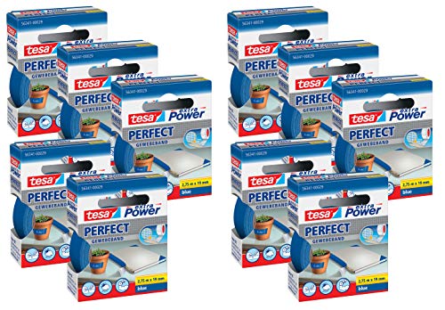 tesa Extra Power Fabric Tape (Blue, 10 Packs)