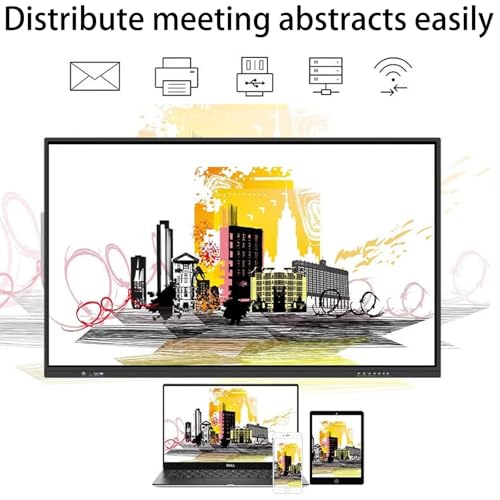 55-85 Inch Interactive Whiteboard,4K UHD Multi-Touch Smart Board,Wireless Projection Digital Whiteboard with Real Pen Writing,HDMI/USB/NFC Connectivity for Classroom,Conference Room,Hotel (55 Inch)