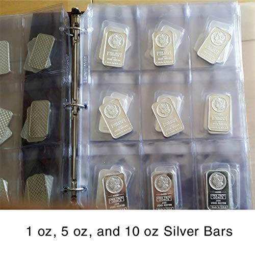 StoreSMART - Silver Bar Storage - 9-Pocket Binder Page with Flaps - 300-Pack - (RMSTWPF-SILVER-300)