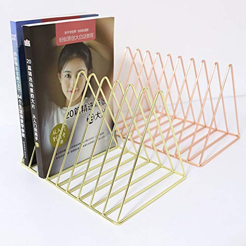 YXEDPBF Bookshelf Metal Rack, File Organizer,Book Rack, Magazine Newspaper Book Holder, 9 Slots Book Display for Office Home School,Black