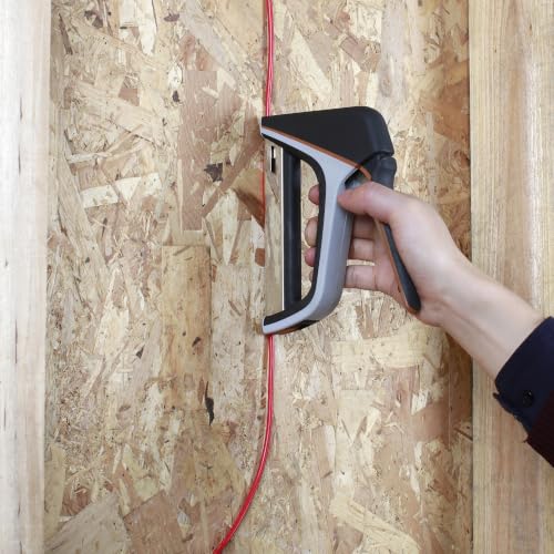Arrow T25XKIT Round Crown Wire & Cable Staple Gun Kit with Staple Puller and 1100 T25 Round Crown Staples