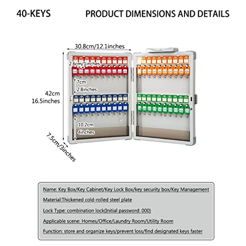 key storage cabinet, Wall Mount Combination Lock Key Cabinet(40-keys)