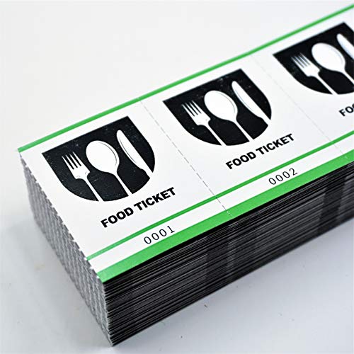 Drink Tickets - Fast & Affordable Food Tickets by MyZone Printing (Green, 2500)