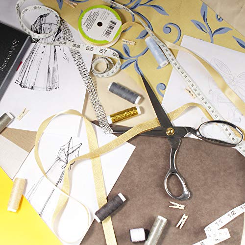 JubileeYarn Professional Stainless Steel Tailer Fabric Scissors - 10" Silver - 3 Pairs