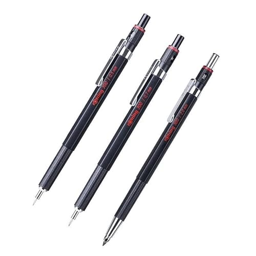 YWMLFZ Mechanical Pencil 0.5 .7 2.0mm Black School Supplies Design Drawing(0.7mm)