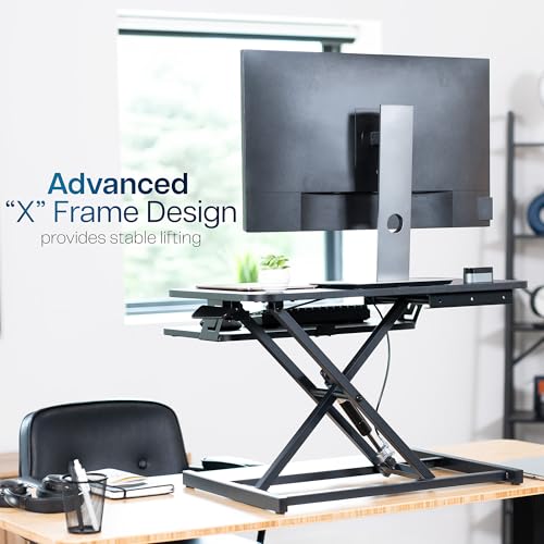 VIVO Black 28 in Standing Desk Converter, DESK-V028S