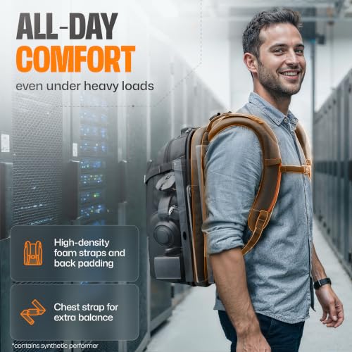 EVERKI Business 120 Laptop Backpack with Rain Cover, Black - 40L