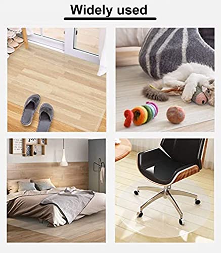 Hard-Floor Chair Mats Crystal Clear Hard-Floor Chair Mats Super Thin Office Chair Mat, Plastic Floor Mat, Hard Floor Tile Floor Protector Mat, Indoor Outdoor Anti Slip Doormat, Can Be Used on Carpet o