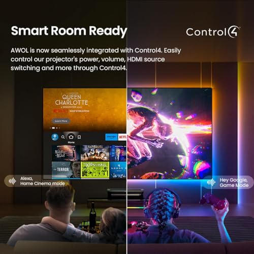AWOL VISION LTV-3000 Pro 4K 3D Ultra Short Throw Triple Laser Projector, Dolby Vision & Atmos, HDR10+, 150" UST Laser TV Home Theater Projector