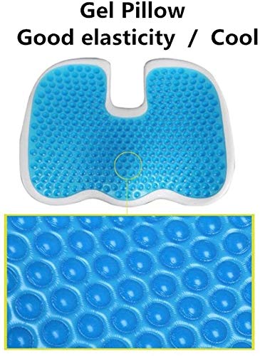 QIYUDS Seat Cushion-Seat Cushion & Lumbar Support for Office Chair, Car, Wheelchair, Memory Foam Pillow, Washable Covers - for Relief of Back Pain