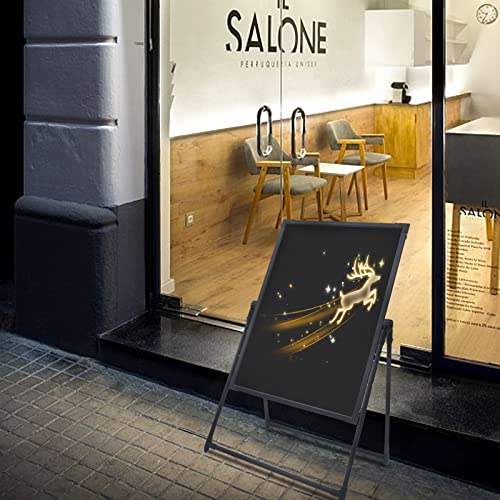 Hopuers LED Message Board Sign Illuminated Neon Erasable Menu Board Adjustable Height, Hanging/Standing DIY 7 Color Menu Boards Sign, Flashing LED Message WritingBoard