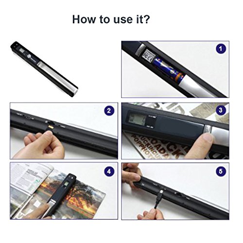 Portable iScan HD Wand Document/Image Scanners/USB Mobile Scanner