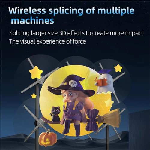 3D Fan Hologram Projector WiFi Advertising Display Real-Time Led Sign Holographic Lamp Light Player Support Images Video 42-50CM(P42 Standard)