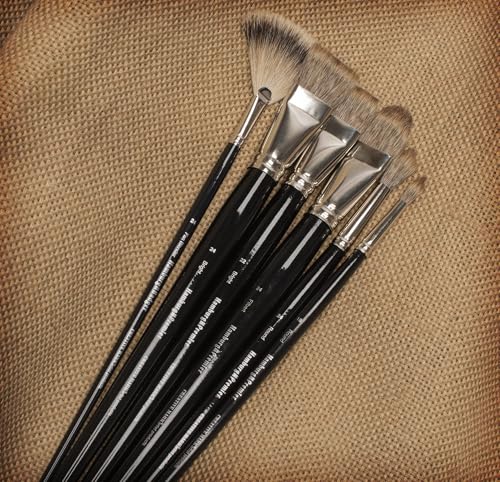 Creative Mark Hamburg Premiere Professional Oil Painting Brushes - Filbert #20 Oil Paint Brush - Handmade in Germany, Natural & Synthetic Hair Blend, Long Triple-Lacquered Birch Handle