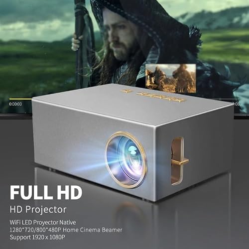 Projector Mini Portable LED 800*480P Resolution Projectors Support Video for Home Outdoor Cinema Movie LCD
