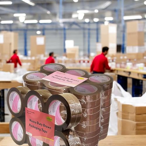 iMBAPrice 2 Inch Brown Packing Tape, 36 Rolls x 110 Yards I 3,960 Total Yards, Heavy Duty Packaging Tape, for Mailing, Carton & Box Sealing, Moving, Shipping Packing