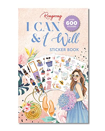 Rongrong Planner Stickers Book I Can I Will for Planners, Calendars, Journals and Projects – Premium Quality Hand Drawn Perfect for Planning All Things Seasonal – Scrapbook Accessories – 24 Pages